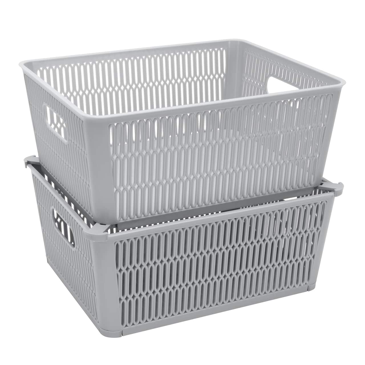 Simplify Slide Stack It Storage Tote Baskets, 2ct.